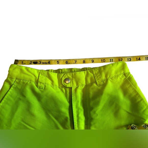 Lime green ski/snow pants with elastic waist size 10-12 - Picture 5 of 6